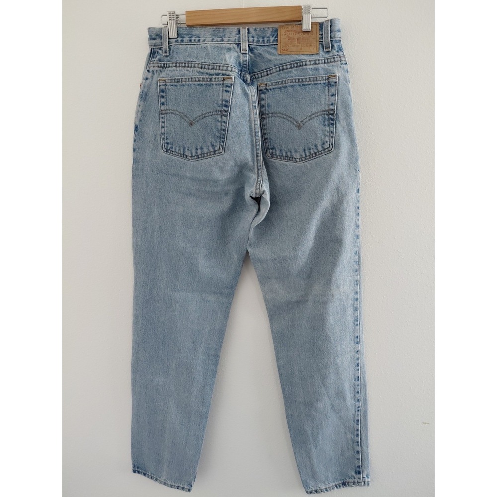 Vintage Levi's 550 Relaxed Fit Tapered Jeans 13 Jr Made in USA Y2K Light Wash - Picture 4 of 14